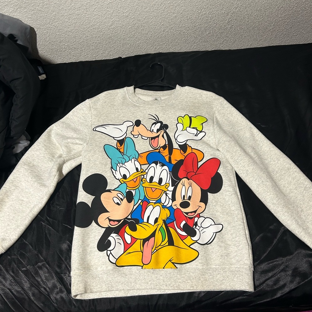 Disney Gray Sweater with Mickey and Friends